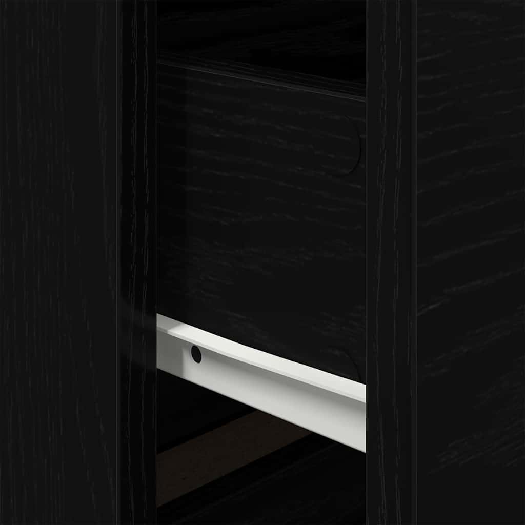 Nachttisch 2 stk. Schwarz Eichen-Optik 50 x 39 x 41 cm