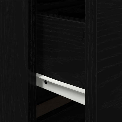 Nachttisch 2 stk. Schwarz Eichen-Optik 50 x 39 x 41 cm
