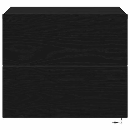 Nachttisch 2 stk. Schwarz Eichen-Optik 50 x 39 x 41 cm