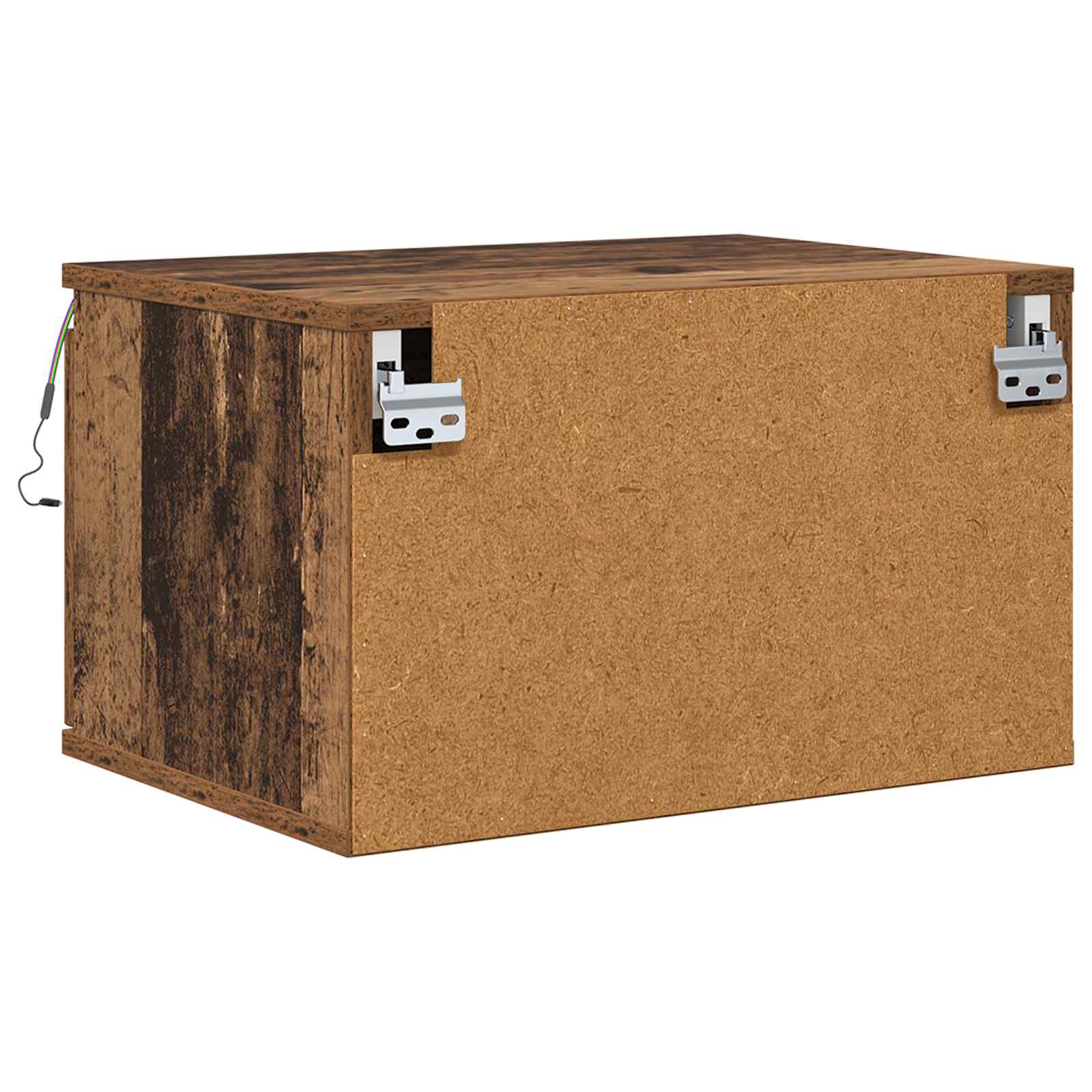 Wandmontiertes Nachttischchen Altholz 50 x 36 x 30 cm