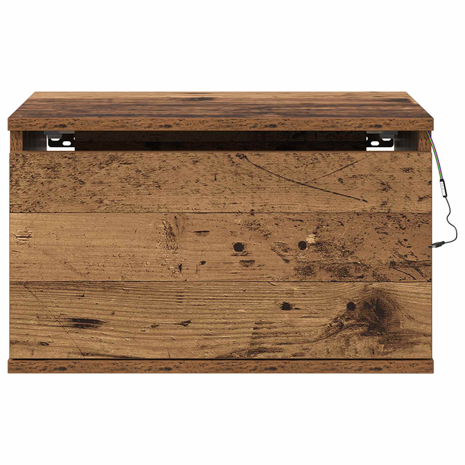 Wandmontiertes Nachttischchen Altholz 50 x 36 x 30 cm