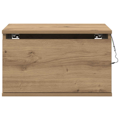 Wandmontiertes Nachttischchen 2 Stk. Artisan-Eiche