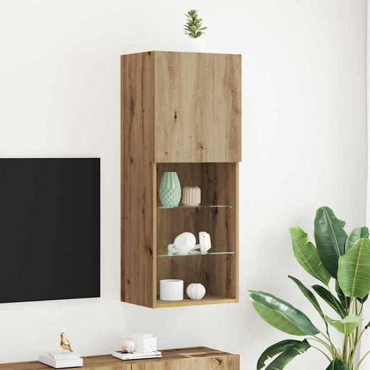 Wandmontierter TV Schrank Artisan-Eiche 40,5 x 30 x 102 cm