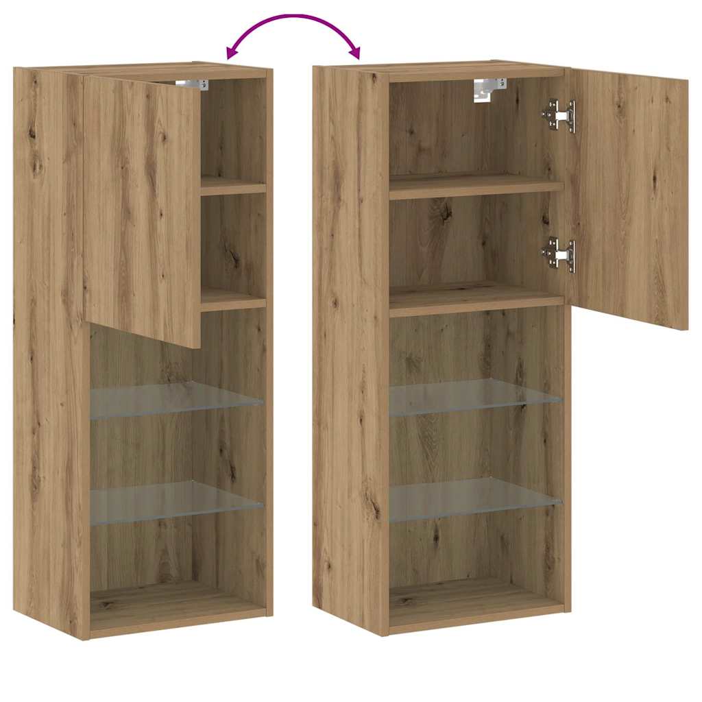 TV-Schrankset 40,5 x 30 x 102 cm Artisan-Eiche Holzwerkstoff