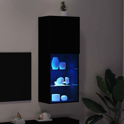 TV-Schrankset 40,5 x 30 x 102 cm Schwarz Eichen-Optik