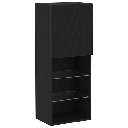 TV-Schrankset 40,5 x 30 x 102 cm Schwarz Eichen-Optik