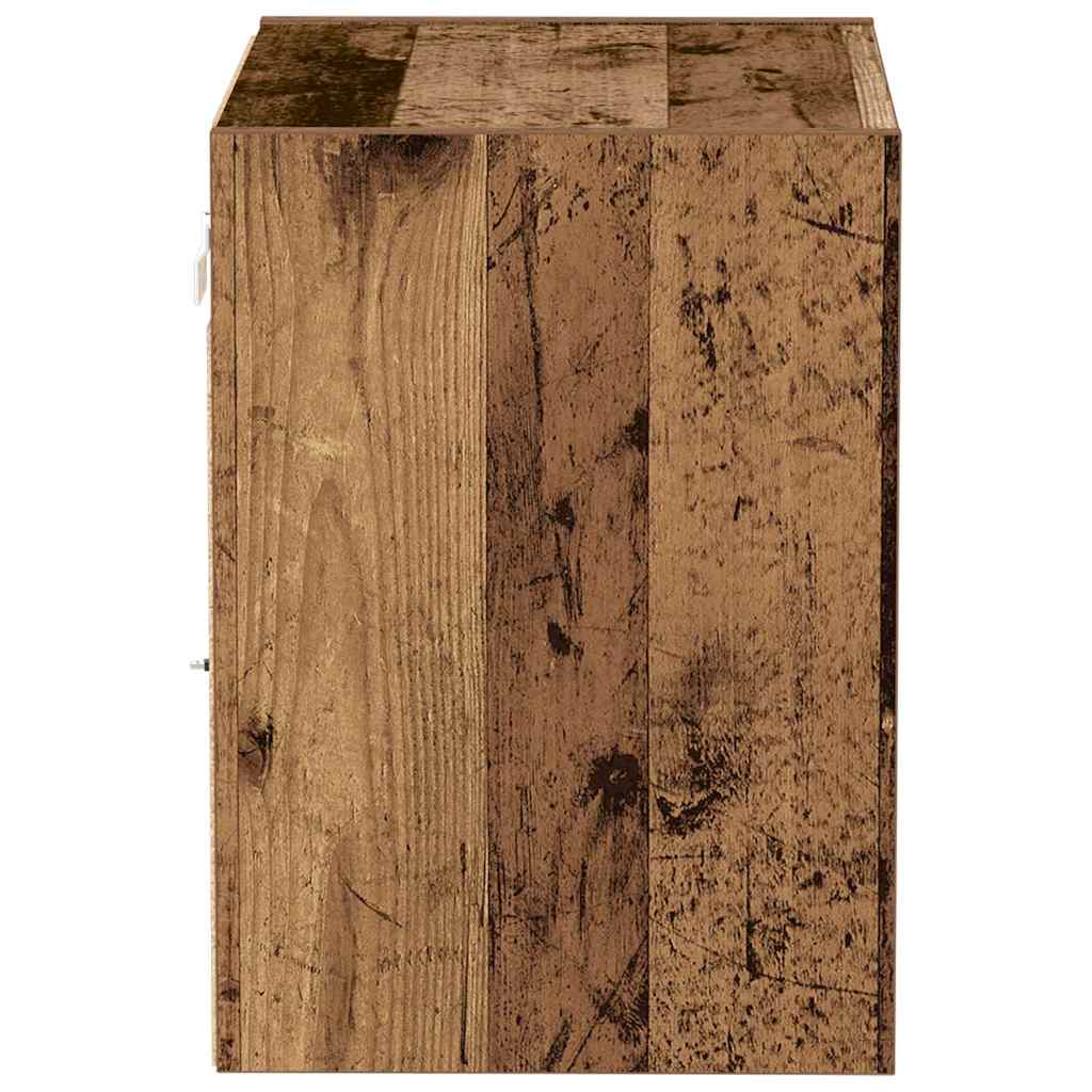 Schwimmendes Regal mit LED-Licht 2 Stk. Braun 40 x 28,5 x 40 cm