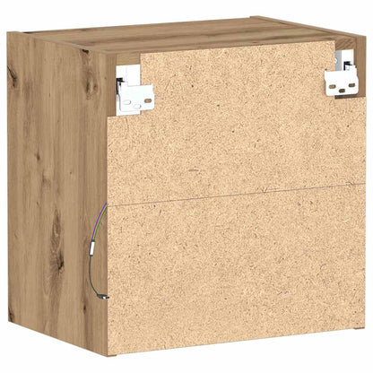 Schwimmendes Regal mit LED-Licht 2 Stk. Braun 40 x 28,5 x 40 cm