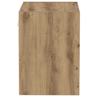 Schwimmendes Regal mit LED-Licht 2 Stk. Braun 40 x 28,5 x 40 cm