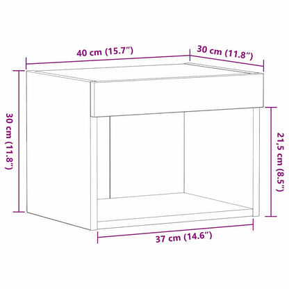 TV-Schrankset 40 x 30 x 30 cm Schwarz Eichen-Optik