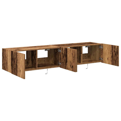 TV-Wandschrank 2 stk. Altholz Holzwerkstoff