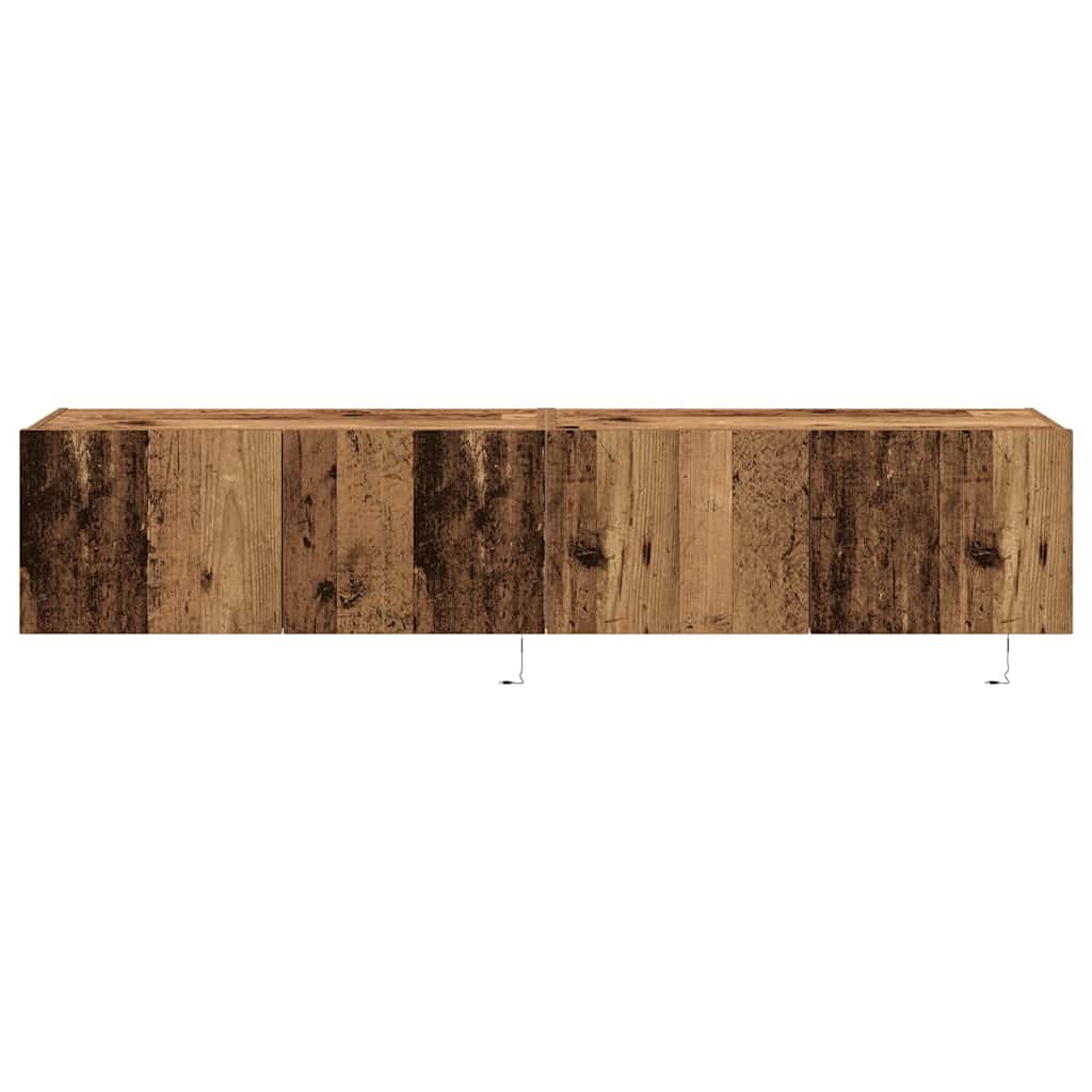 TV-Wandschrank 2 stk. Altholz Holzwerkstoff