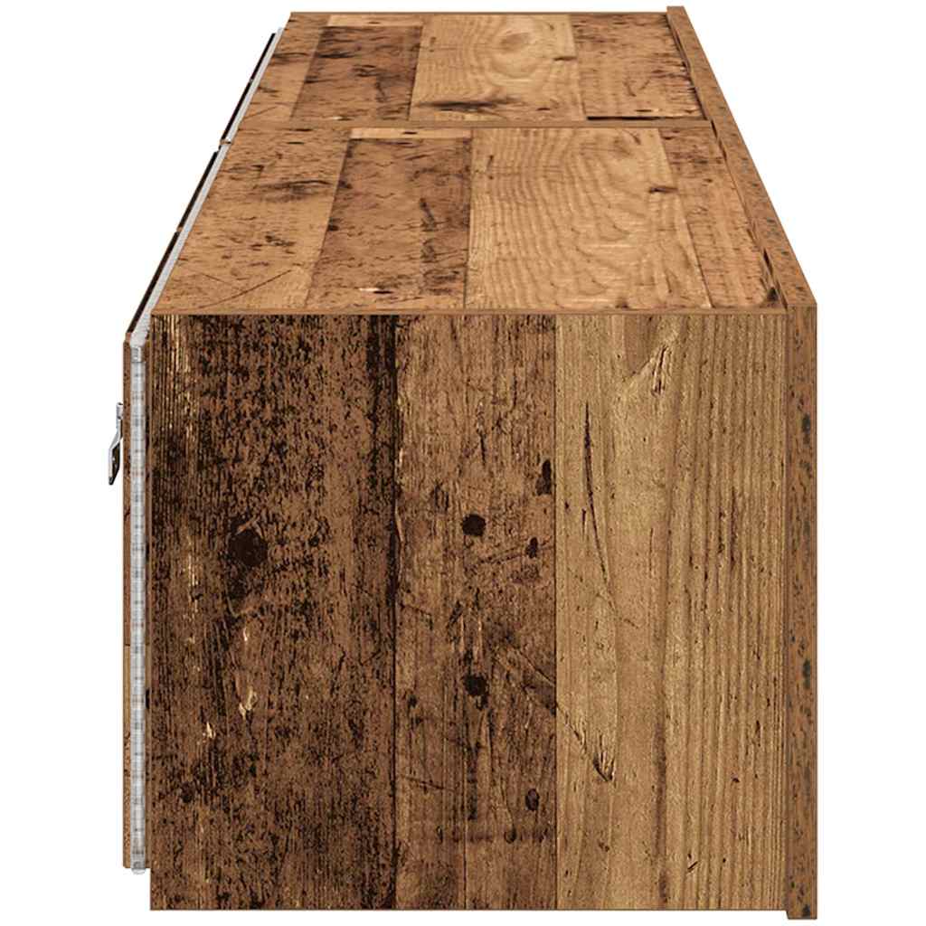 TV-Wandschrank 2 stk. Altholz Holzwerkstoff