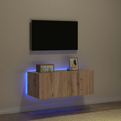 TV-Wandschrank 80 x 35 x 31 cm Artisan-Eiche Holzwerkstoff