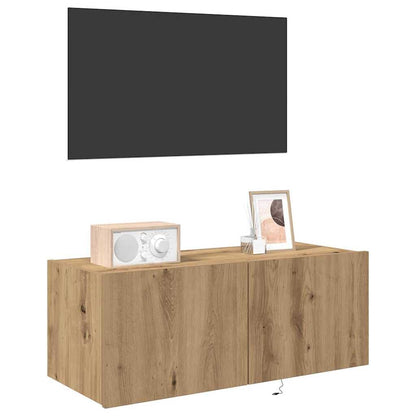 TV-Wandschrank 80 x 35 x 31 cm Artisan-Eiche Holzwerkstoff
