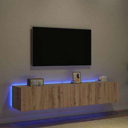 TV-Wandschrank 2 stk. Artisan-Eiche Holzwerkstoff