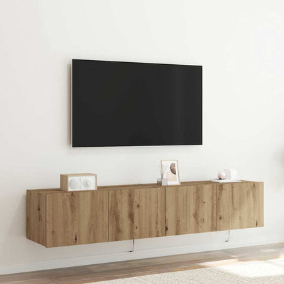 TV-Wandschrank 2 stk. Artisan-Eiche Holzwerkstoff