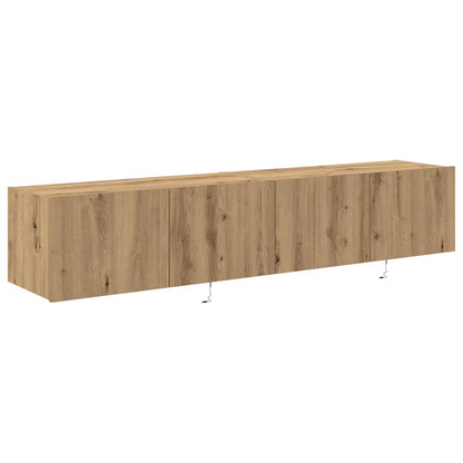 TV-Wandschrank 2 stk. Artisan-Eiche Holzwerkstoff