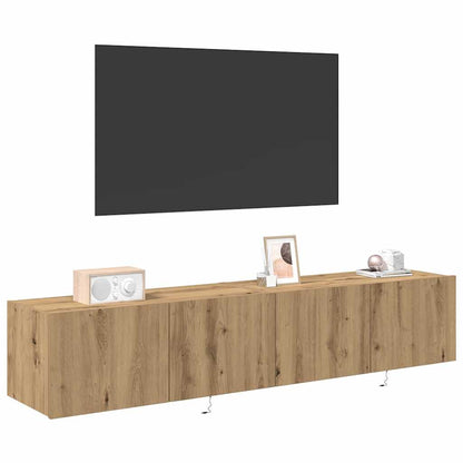 TV-Wandschrank 2 stk. Artisan-Eiche Holzwerkstoff