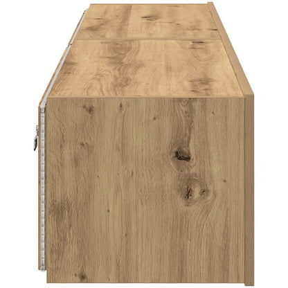 TV-Wandschrank 2 stk. Artisan-Eiche Holzwerkstoff
