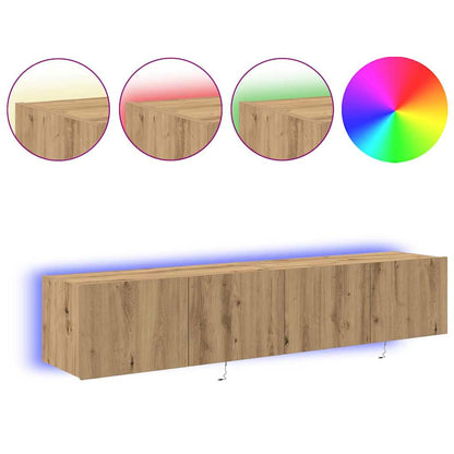 TV-Wandschrank 2 stk. Artisan-Eiche Holzwerkstoff