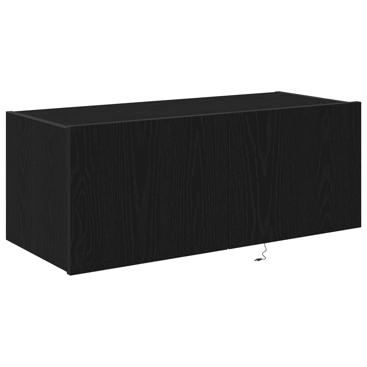 TV-Wandschrank 80 x 35 x 31 cm Schwarz Eichen-Optik