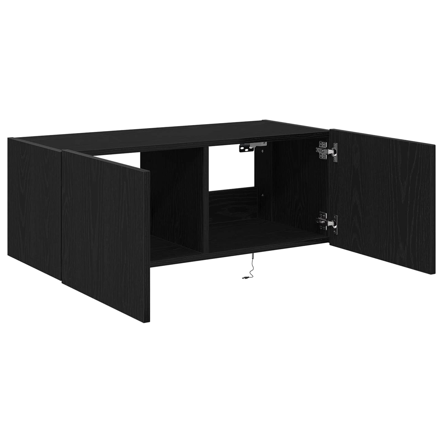 TV-Wandschrank 80 x 35 x 31 cm Schwarz Eichen-Optik