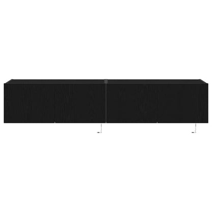 TV-Wandschrank 2 stk. Schwarz Eichen-Optik Holzwerkstoff