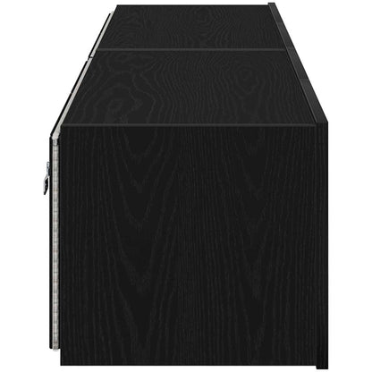 TV-Wandschrank 2 stk. Schwarz Eichen-Optik Holzwerkstoff
