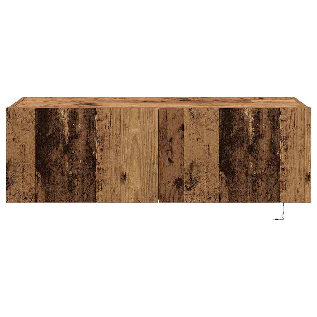 TV-Wandschrank 2 stk. Altholz Holzwerkstoff