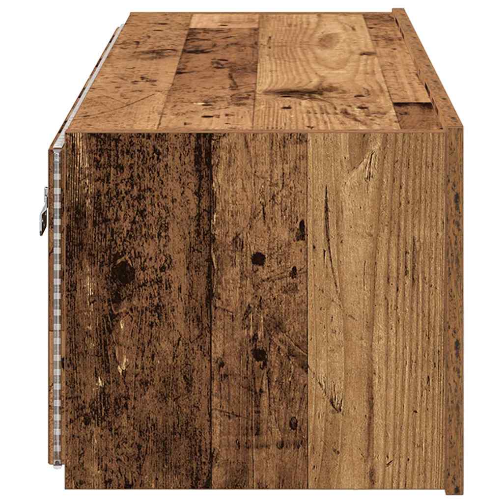 TV-Wandschrank 2 stk. Altholz Holzwerkstoff