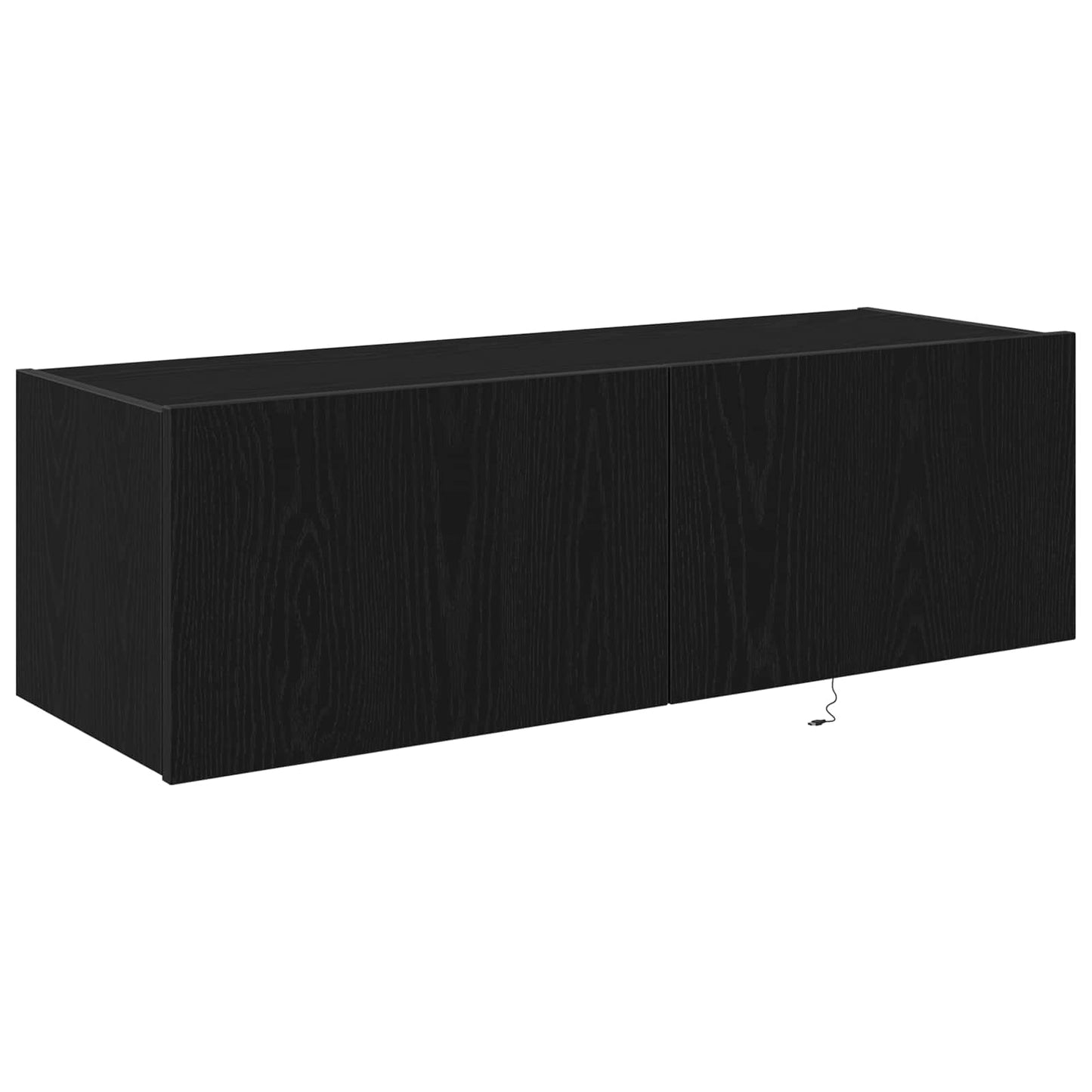 TV-Wandschrank 2 stk. Schwarz Eichen-Optik Holzwerkstoff