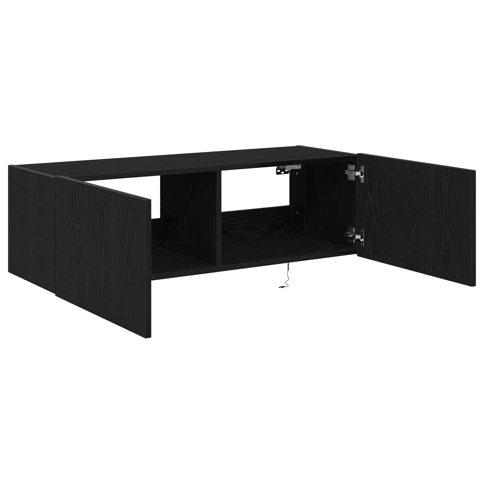 TV-Wandschrank 2 stk. Schwarz Eichen-Optik Holzwerkstoff