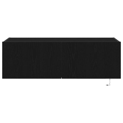 TV-Wandschrank 2 stk. Schwarz Eichen-Optik Holzwerkstoff