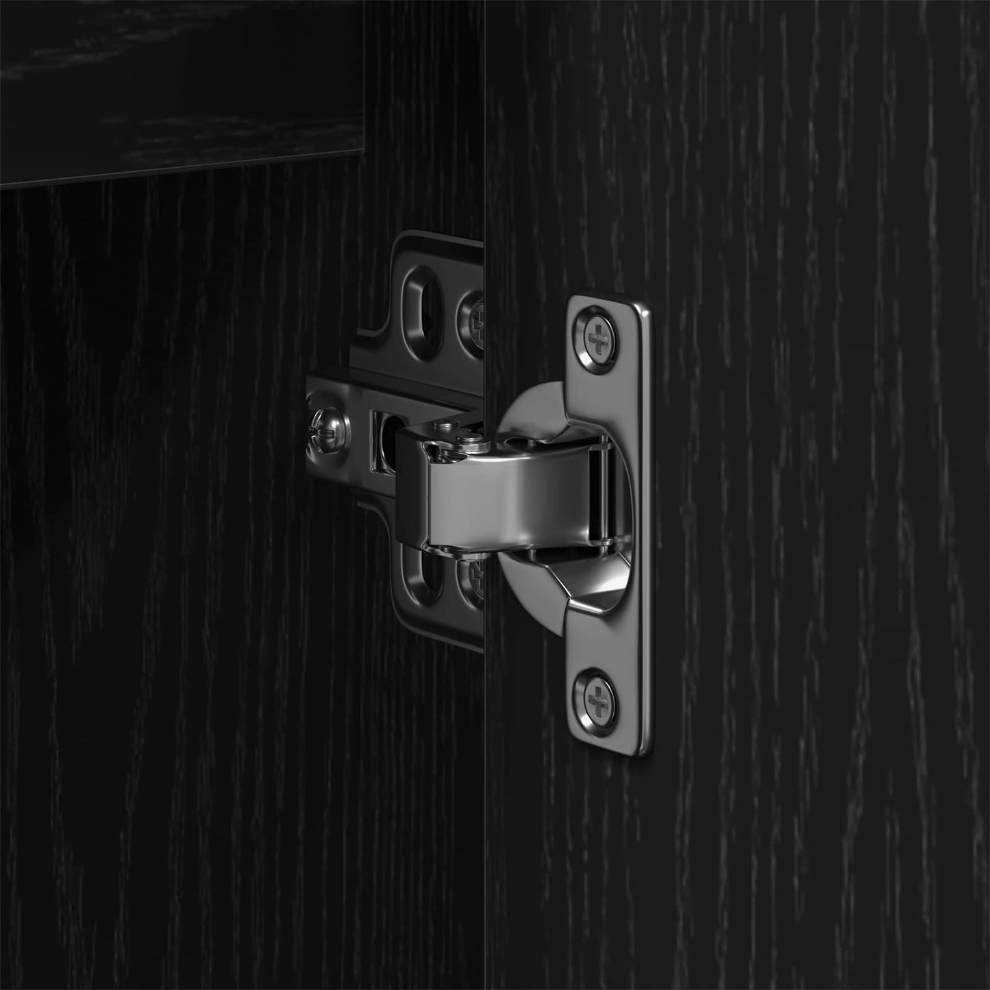 Waschbeckenschrank Schwarz Eichen-Optik 60 x 30 x 60 cm