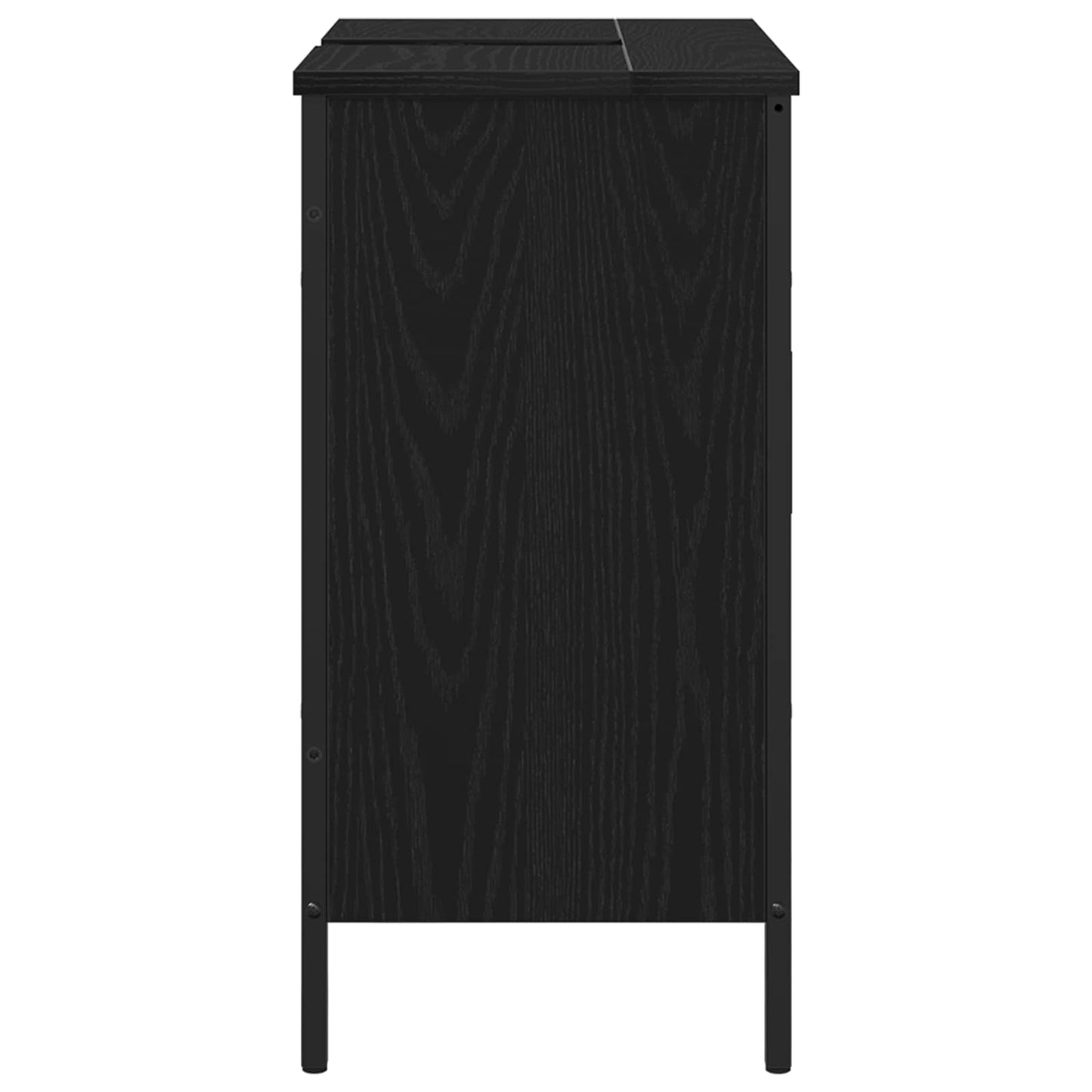 Waschbeckenschrank Schwarz Eichen-Optik 60 x 30 x 60 cm