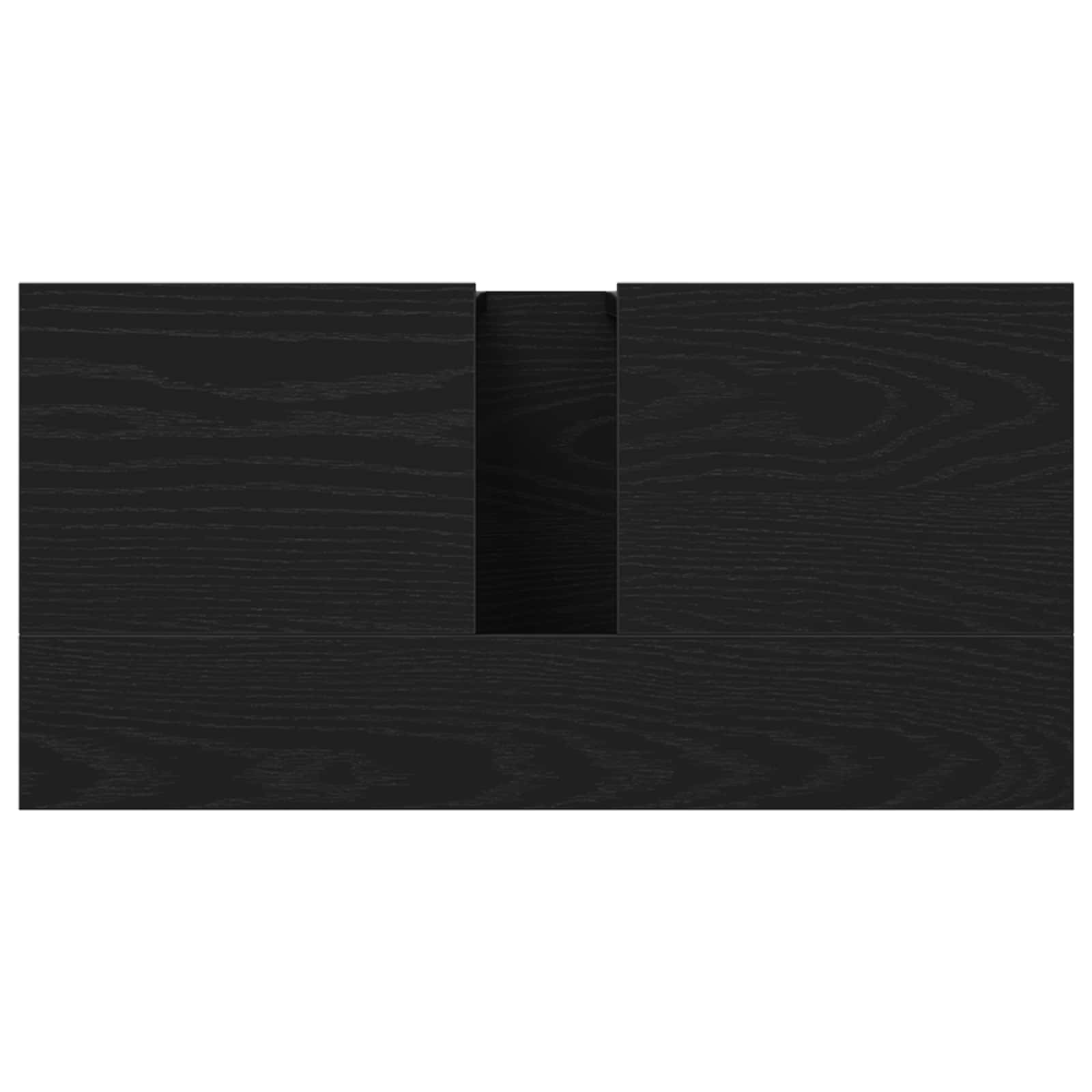 Waschbeckenschrank Schwarz Eichen-Optik 60 x 30 x 60 cm