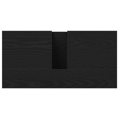 Waschbeckenschrank Schwarz Eichen-Optik 60 x 30 x 60 cm