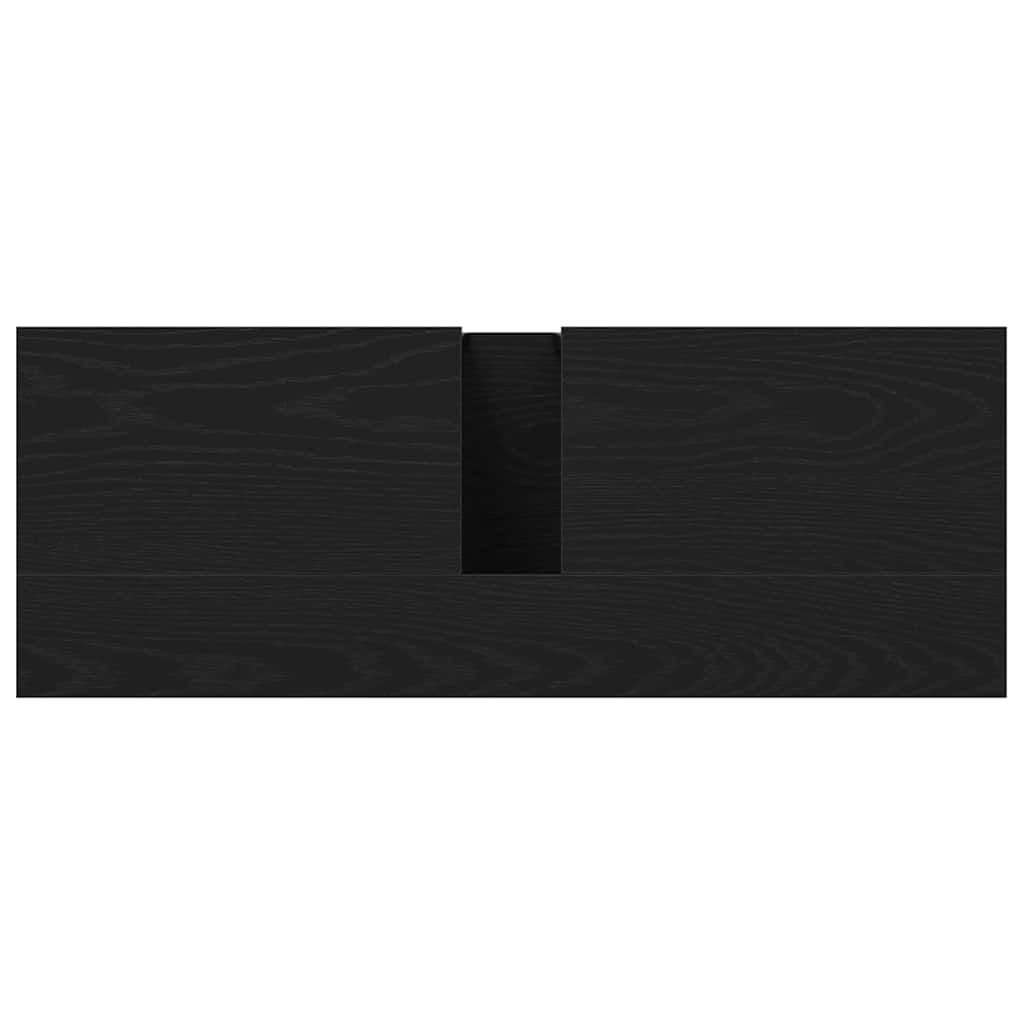 Waschbeckenunterschrank mit Tür Schwarze Eiche 80 x 30 x 60 cm