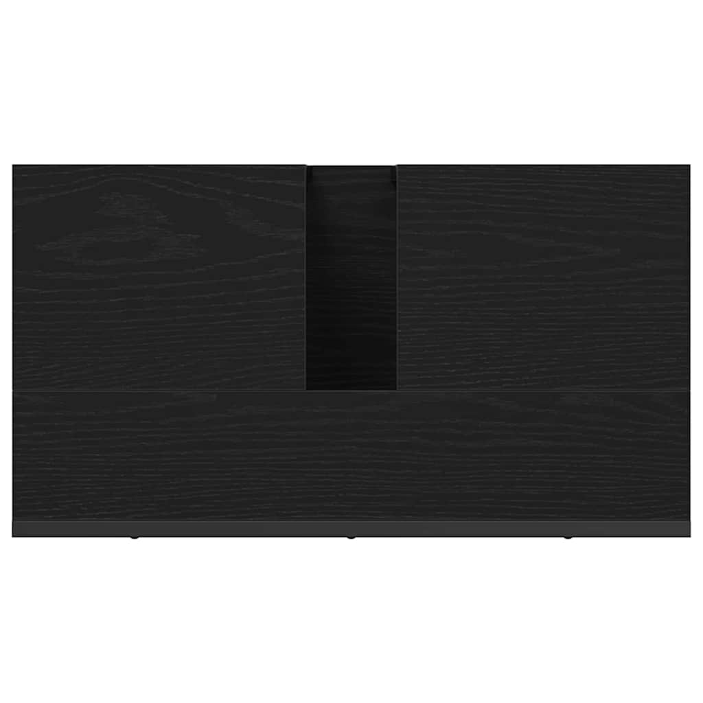 Waschbeckenunterschrank mit Tür Schwarze Eiche 60 x 30 x 60 cm