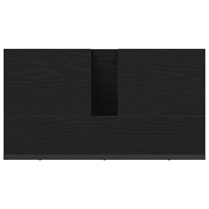 Waschbeckenschrank Schwarz Eichen-Optik 60 x 30 x 60 cm