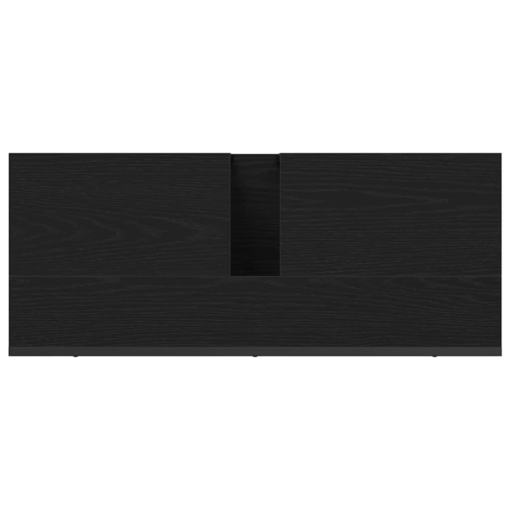 Waschbeckenunterschrank mit Tür Schwarze Eiche 80 x 30 x 60 cm