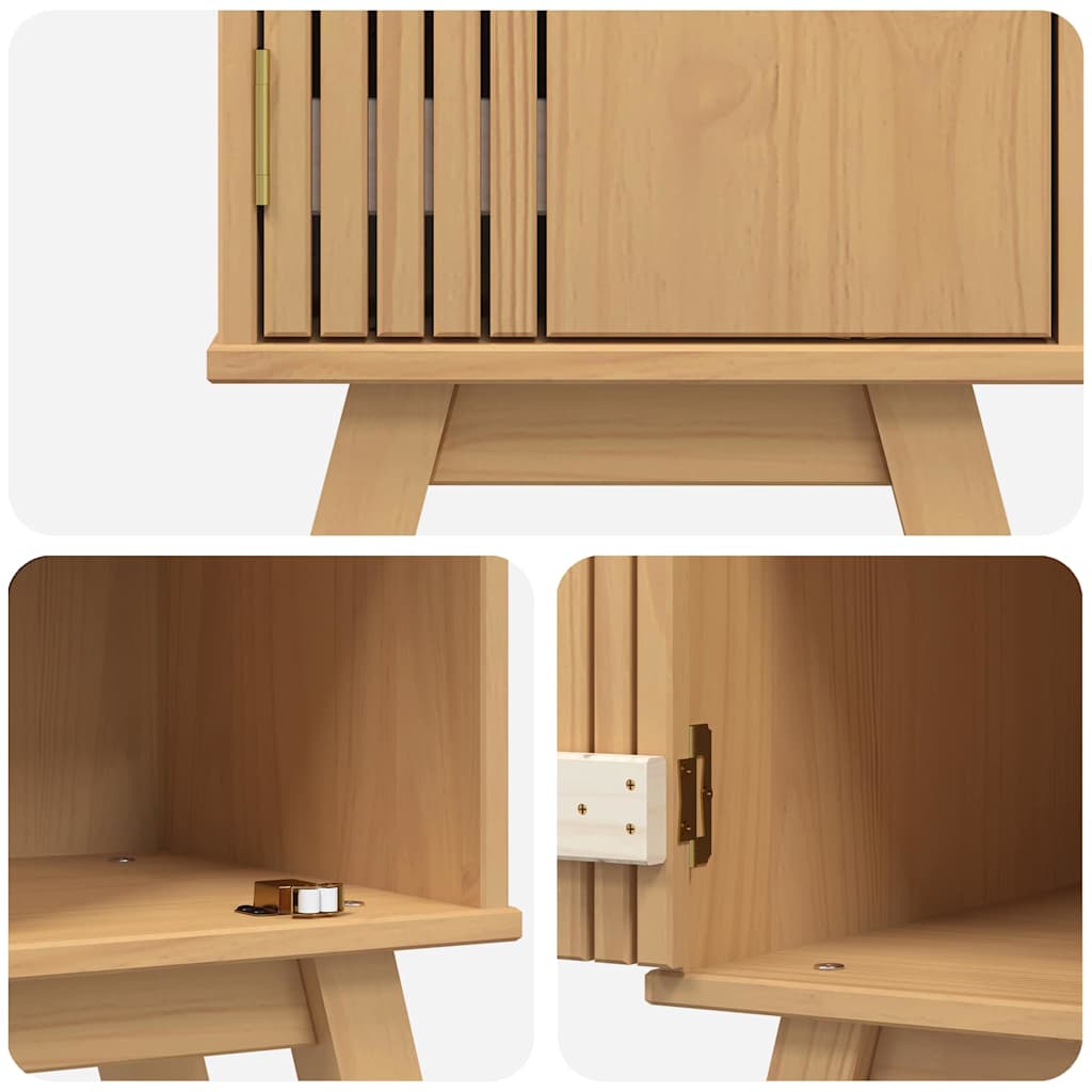 Badezimmer Schrank mit Regal Olden Braun 35 x 30 x 159 cm