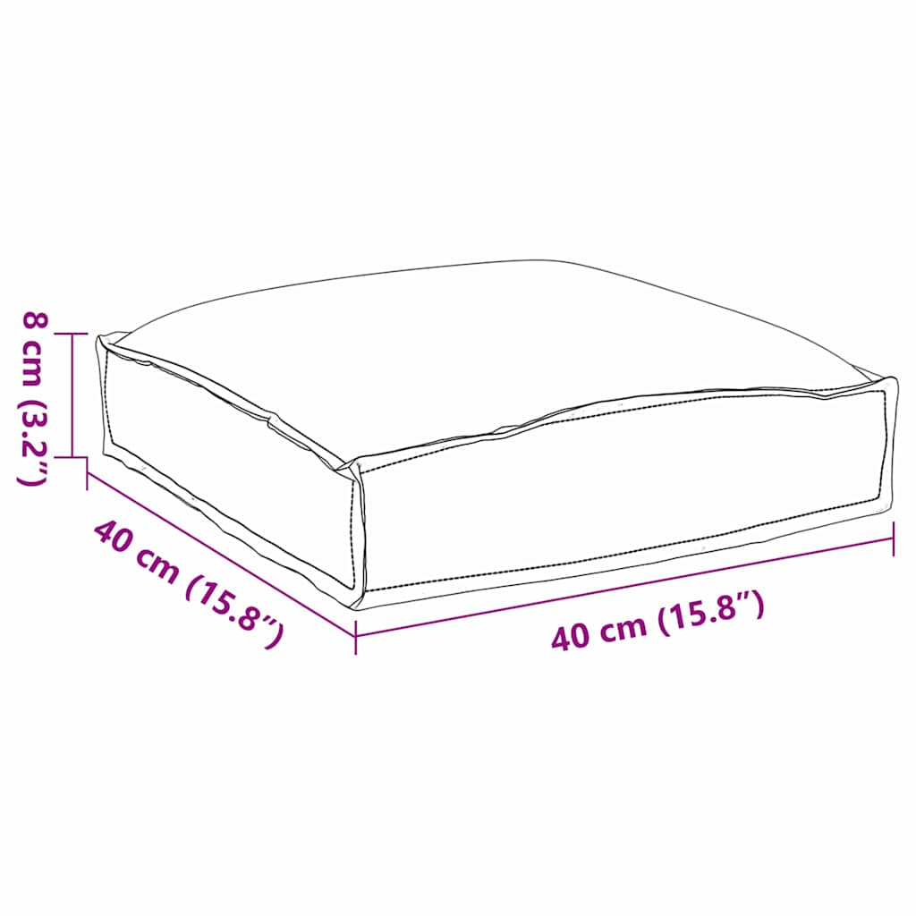 Kissen 2 stk. Oxford-Stoff Anthrazit 40 x 40 x 8 cm