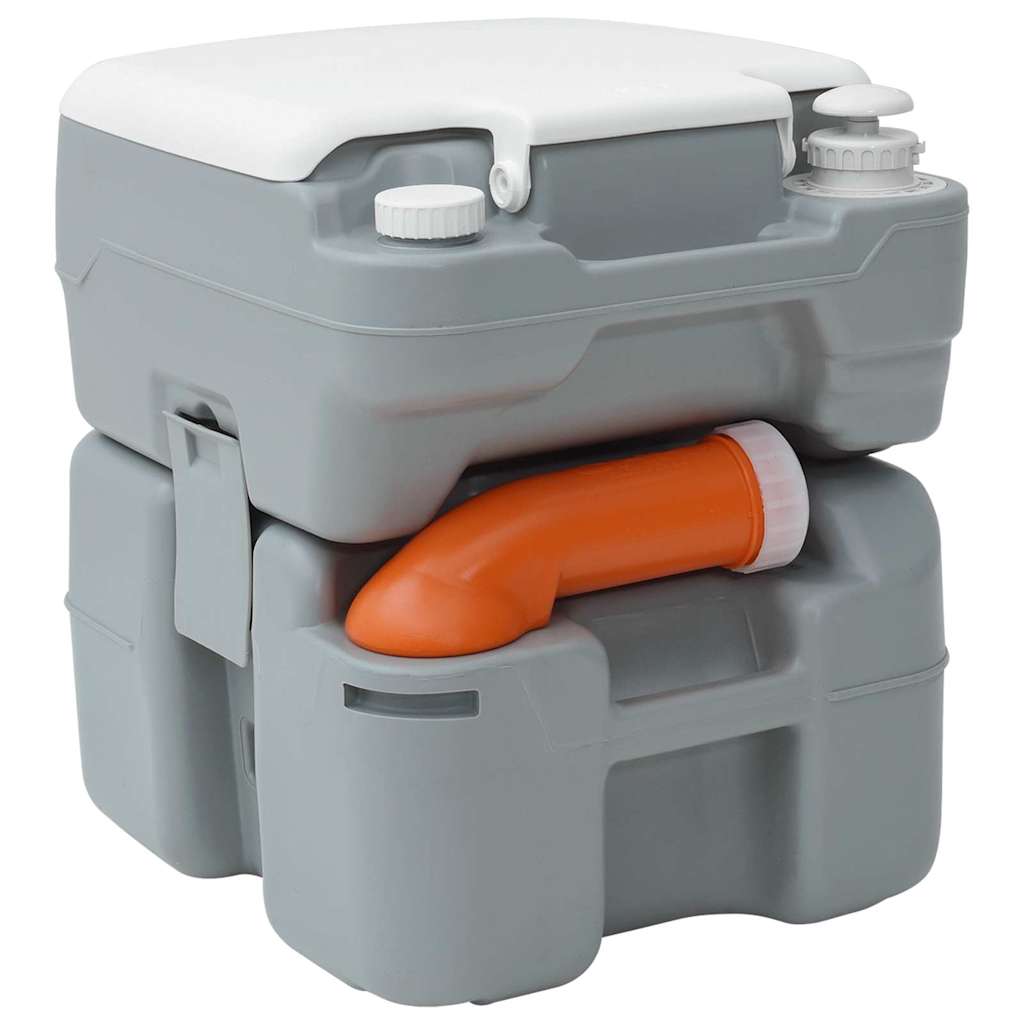 Camping-Toilette Grau 41,5 x 36,5 x 42 cm