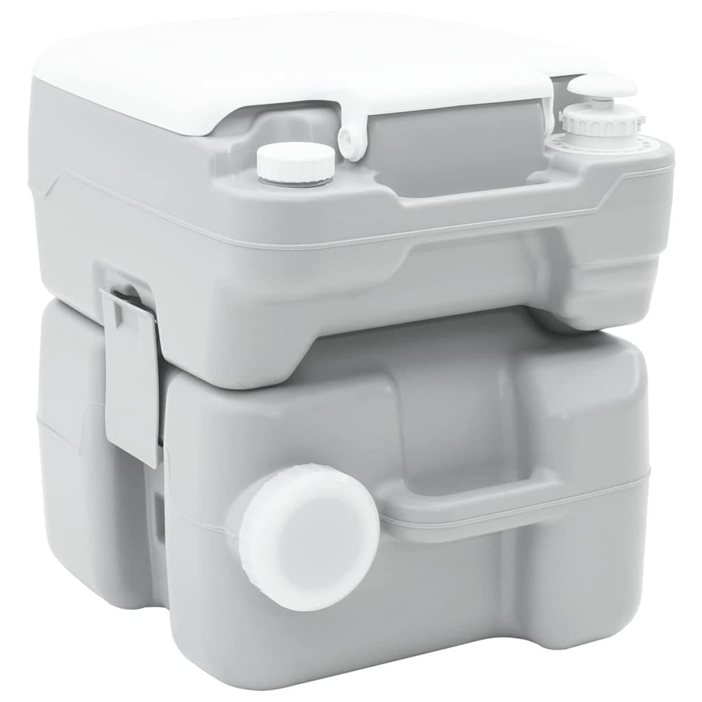 Camping-Toilette Grau 41,5 x 36,5 x 42 cm