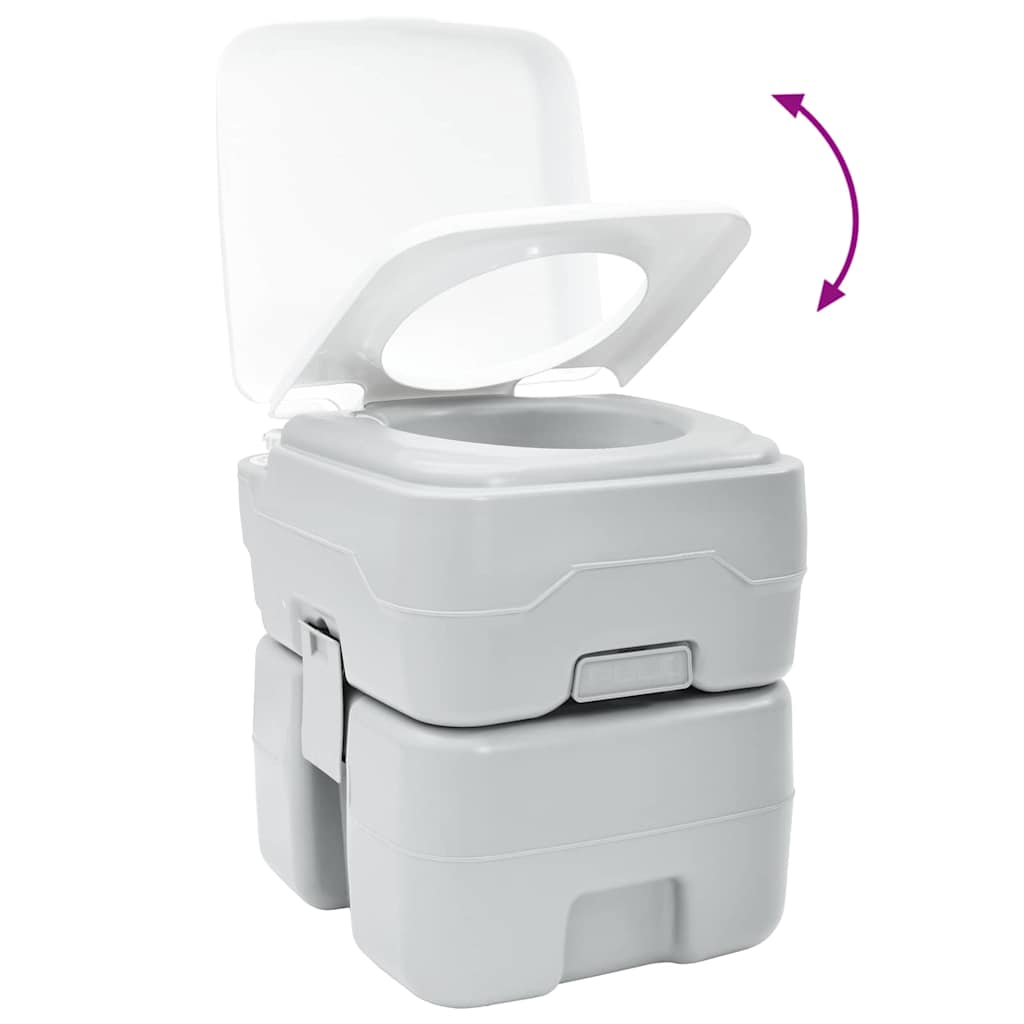 Camping-Toilette Grau 41,5 x 36,5 x 42 cm