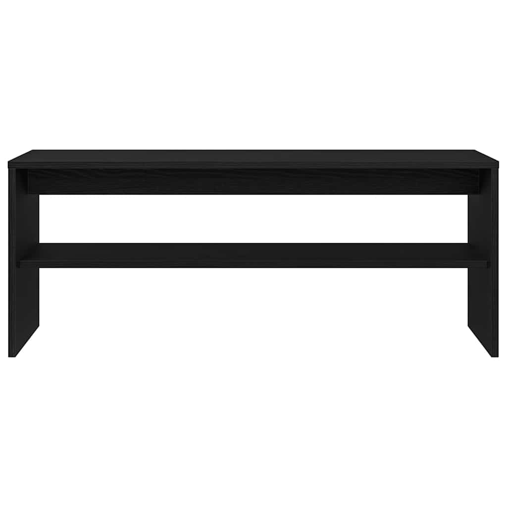 Meuble TV aspect chêne noir 100x40x40 cm matériau à base de bois