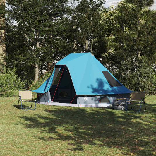Familien-Tipi-Zelt mit Dach Blau 466 x 310 x 240 cm