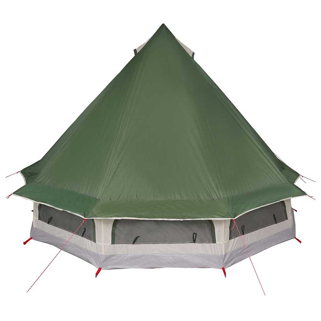 Tipi Zelt mit Dach mit Speicher Grün 404 x 370 x 270 cm Taft